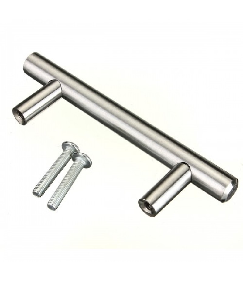 10*100*64mm Solid Steel Brushed Nickel Cabinet Bar Door Handles