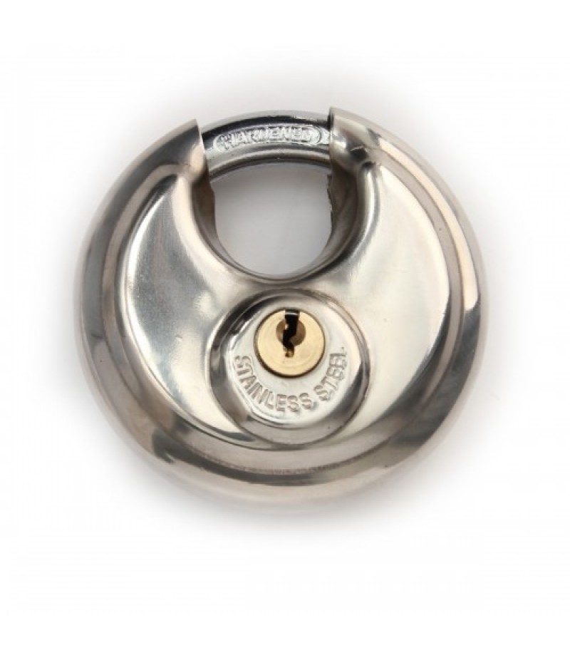 70mm Disc Padlock Shackle Stainless Steel Heave Duty Round Master Lock Discus Padlock