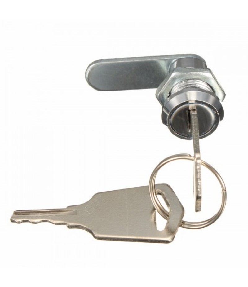 16mm Keyed Alike Cam Lock For Filing Cabinet Mailbox Drawer Cupboard with 2 Keys