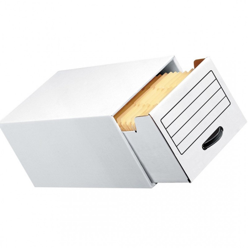 Modern storage drawer with metal frame, white, 6 per box