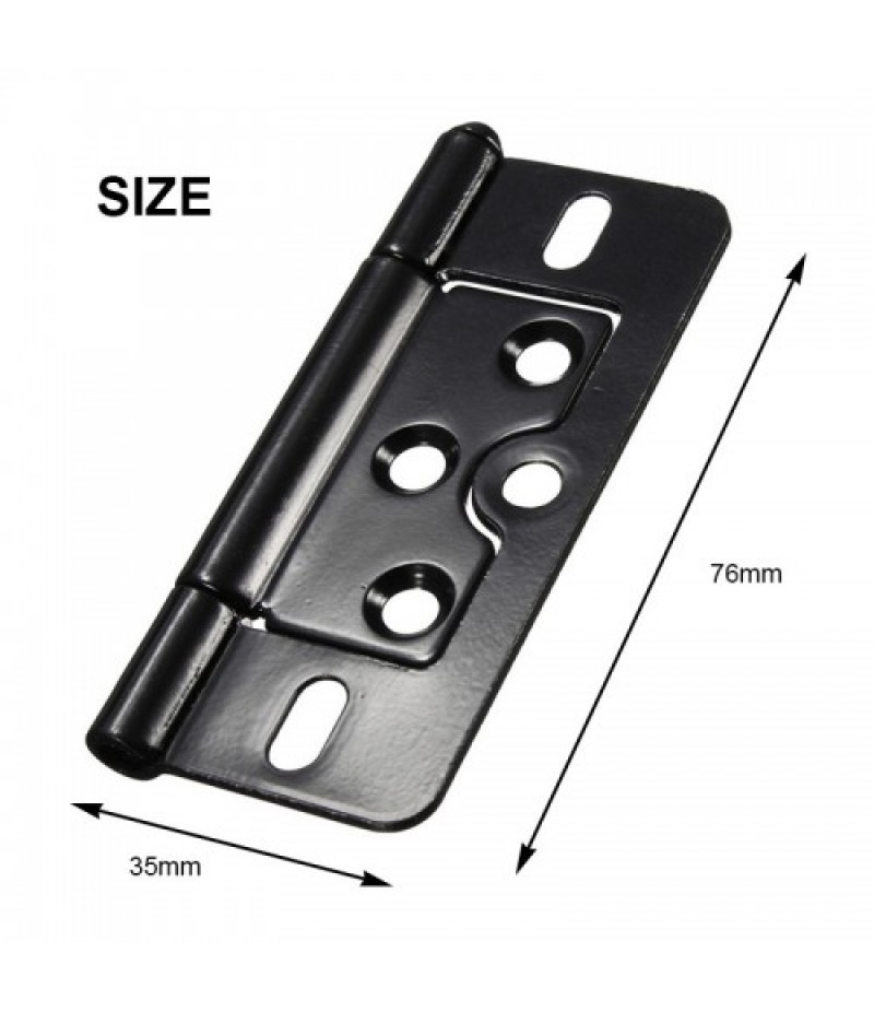 76x35mm Black Iron Door Injection Hinge Lash  For Furniture Cabinet