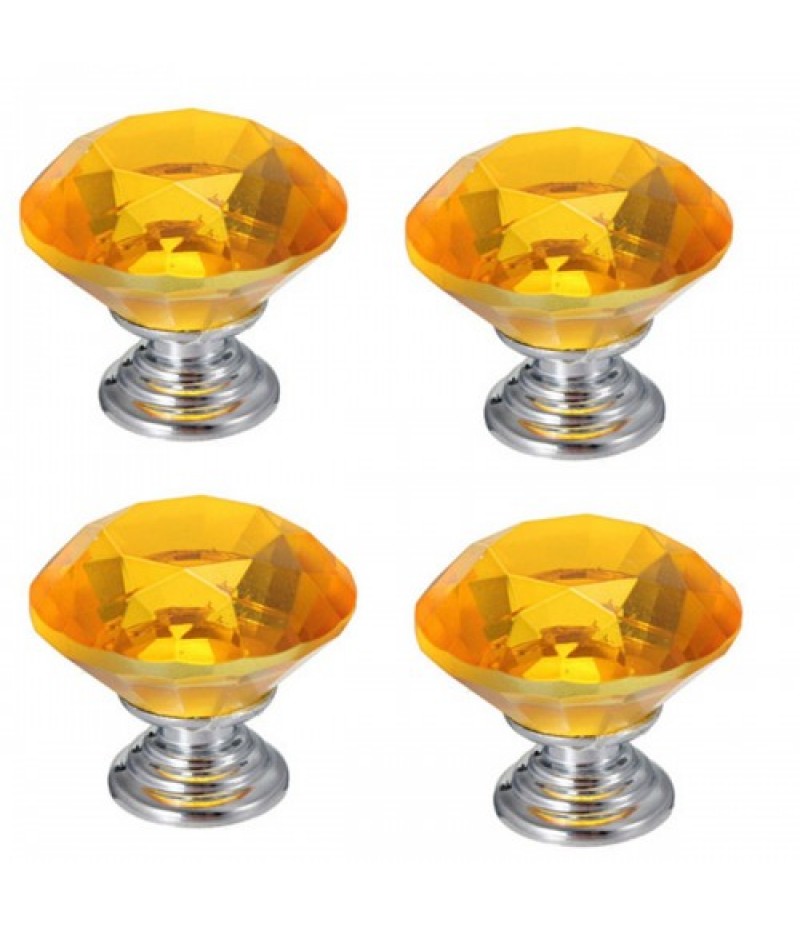 40mm Crystal Glass Door Knobs Kitchen Furniture Drawer Cabinet Cupboard Pull Handle