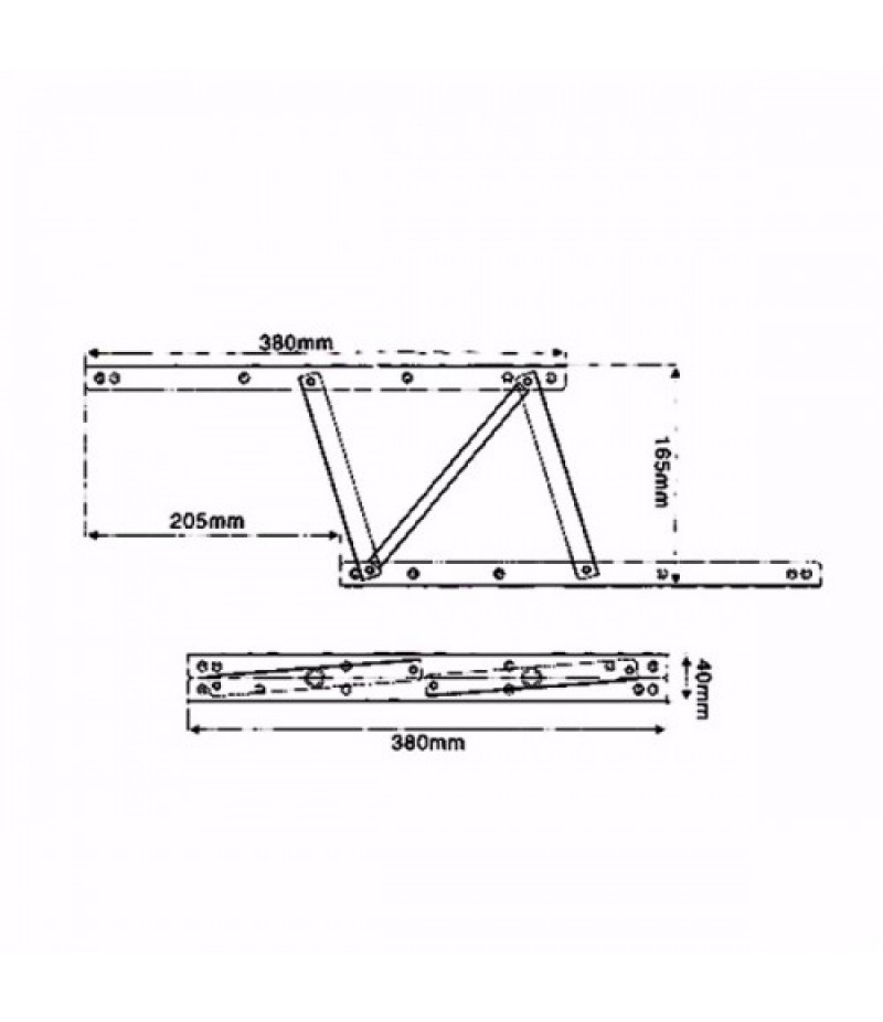 8&#215;16.5cm 1 Pair Lift Up Adjustable Folding Legs Top Table Lifting Frame Hinge